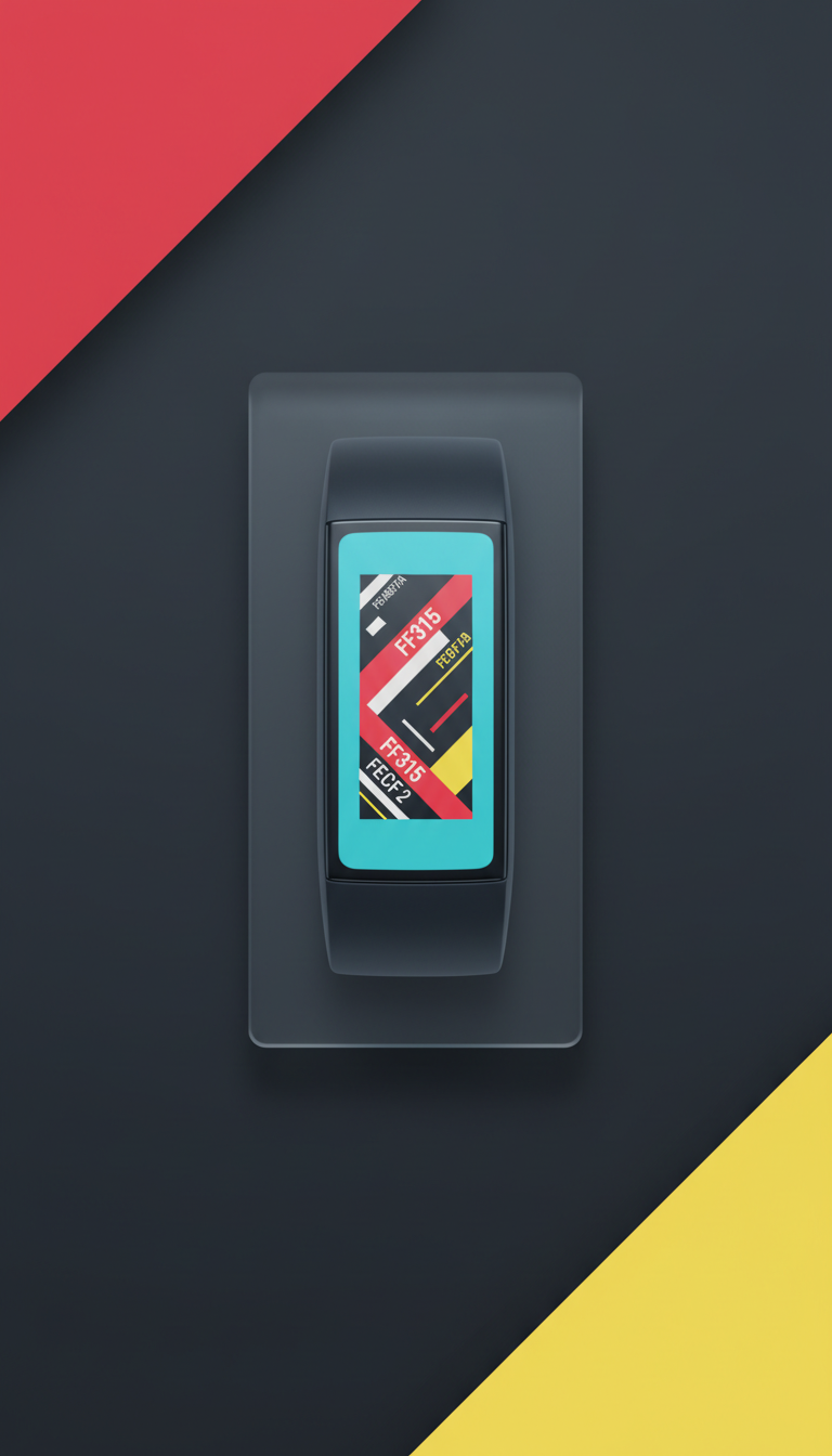 Fitness tracker with neon pulse display